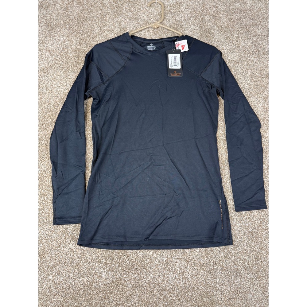 NWT Tommie Copper Mens Shirt Shoulder Support Black Long Sleeve Medium M